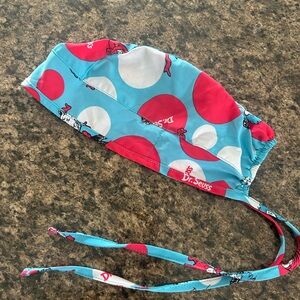 Dr. Seuss Red and Blue Polka Dot Scrub Cap
